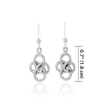 Spiral Celtic Contemporary Silver Earrings TER1316 - Jewelry